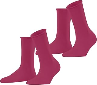 ESPRIT Women's Basic Pure 2-Pack Breathable Socks Organic Sustainable Cotton Without Pressure on Calf Suitable for Diabetics Solid Color Flat Toe Stitching Multipack Pack of 2 Pairs