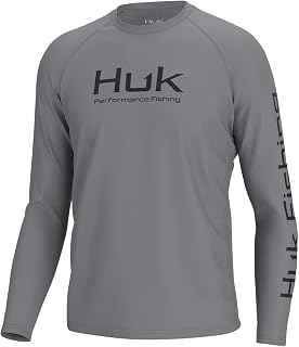 HUK Men's Pursuit Vented Long Sleeve Fishing Shirt (+30 UPF)