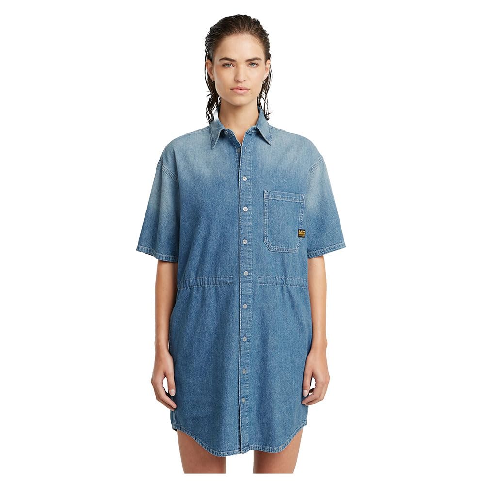 G-Star Relaxed Drawcord SS Dress Wmn Vestido Informal Mujer