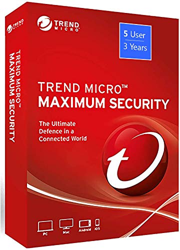 Trend Micro Maximum Security - Global Version (Windows/Mac/Android/iOS) - 5 User