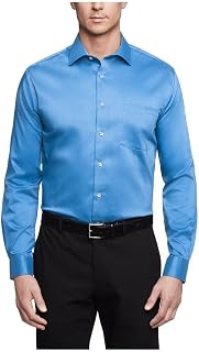 Van Heusen Men's Van Heusen Men's Dress Shirt Regular Fit Ultra Wrinkle Free Flex Collar Stretch Solid
