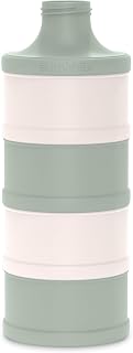Suavinex, Milk Powder Dispenser, Cereals and Snacks, Babies +0M, Green | Dispenser with 4 Compartments, Spout and Lid, Airtight with Screw Closures, Stackable, Durable, Dishwasher Safe