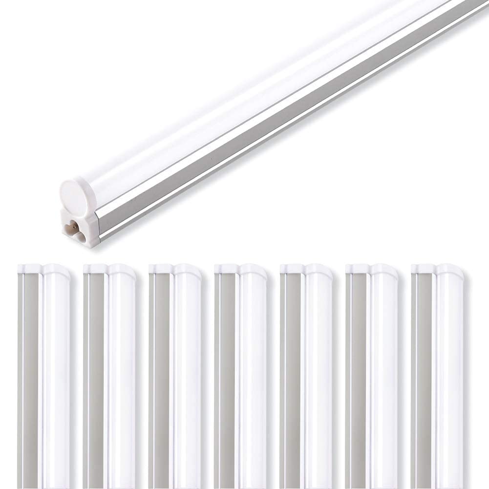 Barrina LED T5 Integrated Single Fixture, 4FT, 2200lm, 6500K, 20W, 8 Packs | Uti