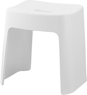 Yamazaki SH32 Easy to Clean Magnetic Bath Chair, White, W 13.0 x D 10.6 x H 12.6 inches (33 x 27 x 32 cm), Tower, Floating Storage, Easy to Clean 1653