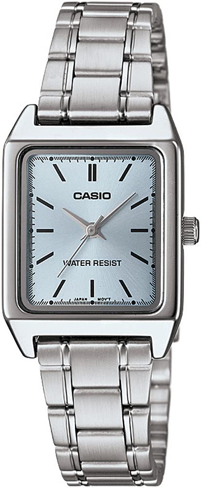 CASIO LTP-V007D-2 Women's Analogue Quartz Watch with Stainless Steel Strap, Silv