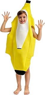 Halloween Banana Costume Kids for Boys and Girls Funny Tropical Fruit Onesie for Party Dress Up Outfit