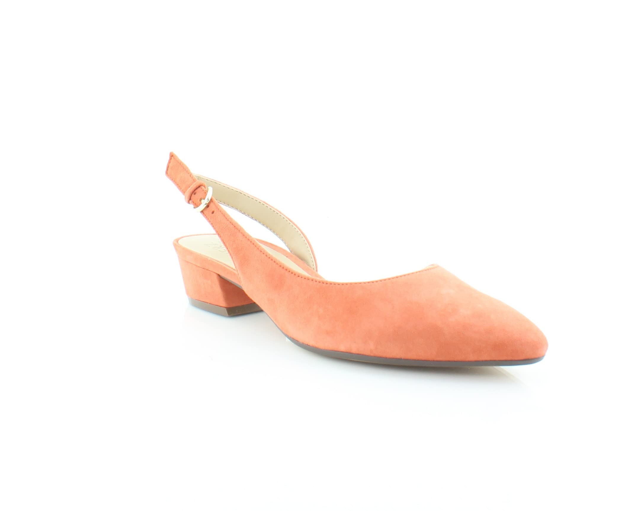 Naturalizer Banks Pumps for Women - Size 6, Black, Low Heel, Pointed Toe, Leathe