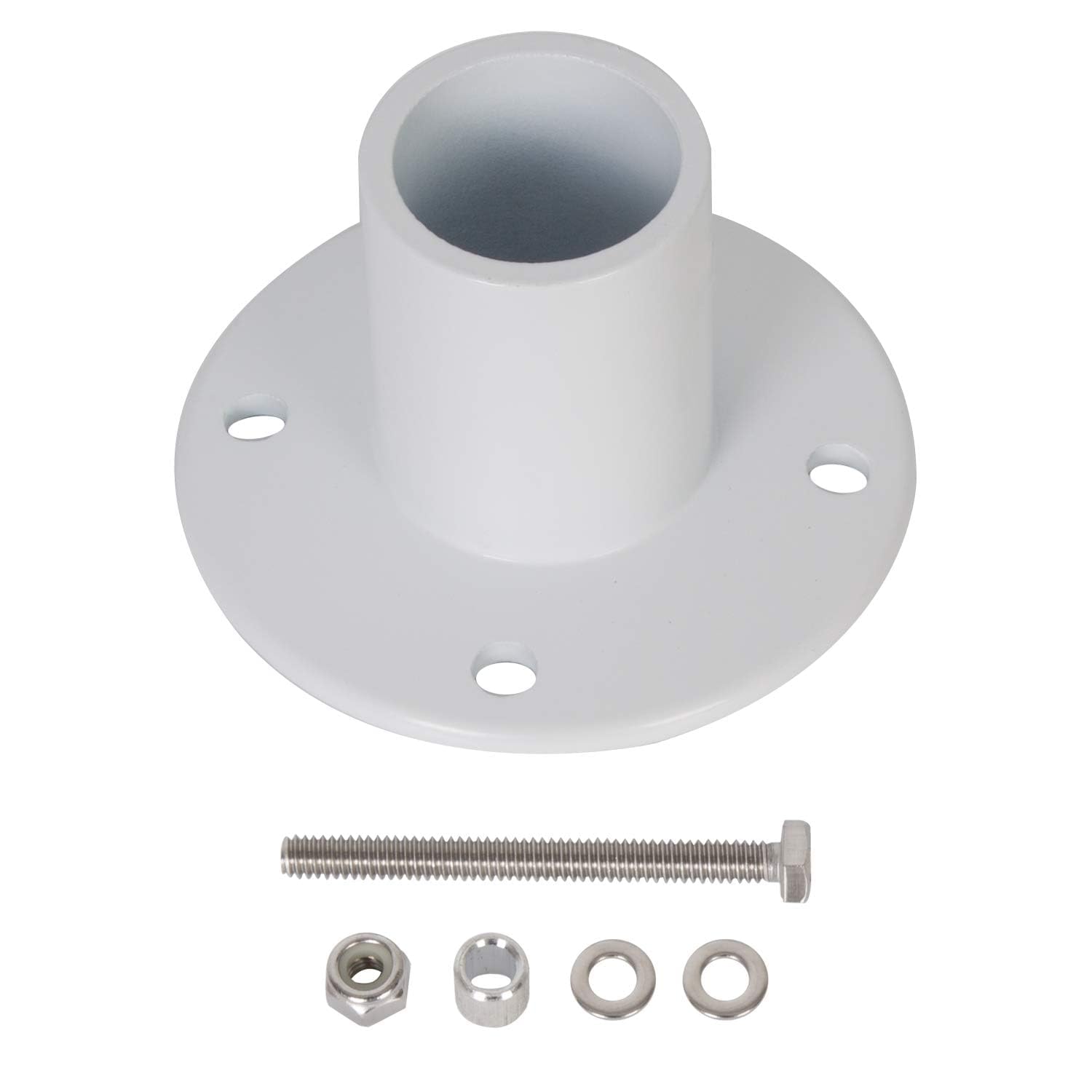 HECASA Deck Anchor Flange Cast Above Ground Pool Ladders and Handrails - 1 7/8” 