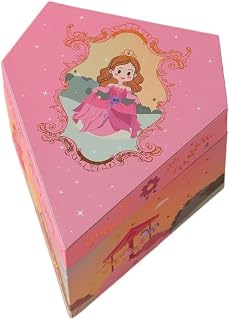 Multi Purpose Music Box Plum Flower Large Capacity Music Box Music Box for Jewelry (Pink)