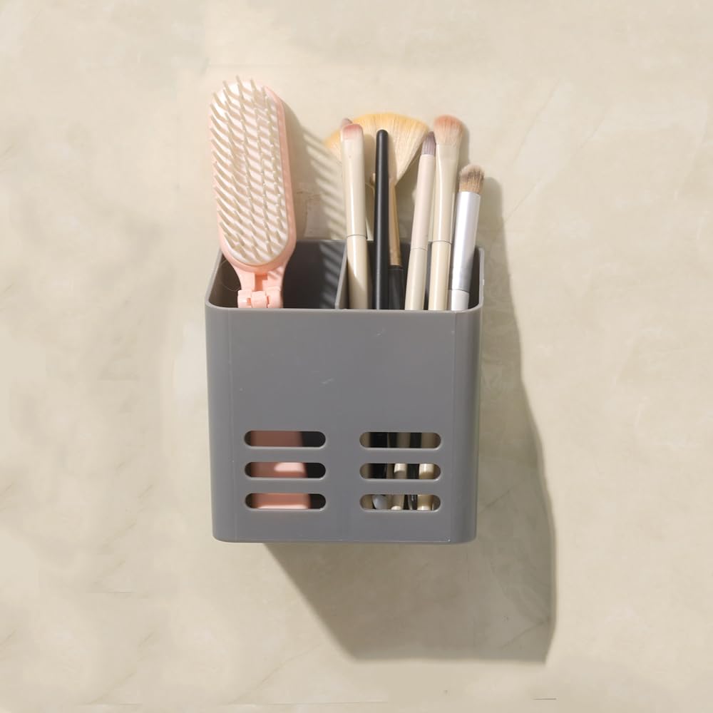 Hanging Shelf Wall Mounted Plastic Makeup Organizer Bathroom Sticker Shelf for H