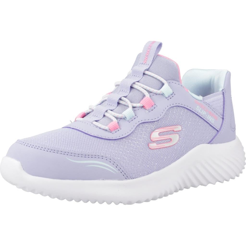 Skechers Girls Bounder Simple Cute Slip-in Trainer