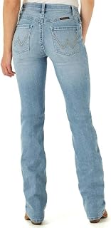 Wrangler Mae Pantalones Vaqueros para Mujer, Corte por Encima de la Cadera, Lavado Claro, 5-36