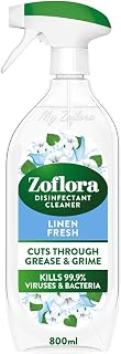 Zoflora Linen Fresh Multipurpose Disinfectant Trigger Spray Bottle, 800ml | Antibacterial surface cleaning liquid, kills 99.9% of germs and viruses, pet friendly formula, instant hygienic shine
