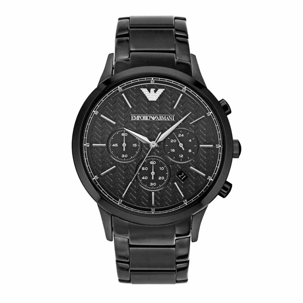 Emporio Armani Reloj Hombre, Movimiento Cronógrafo con 3 subesferas y Caja de 43