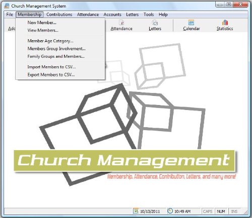 Church Management Software Professional Membership System; Church Facilities, Of
