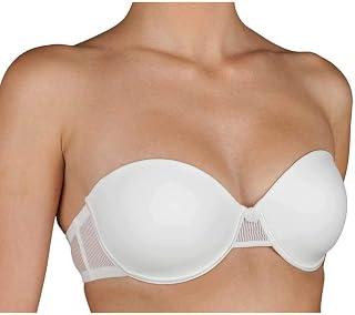 Selene - Yolanda Women's Bra with Underwire and Strapless Padding, Stretch Fabric Listed in Back and Crotches.