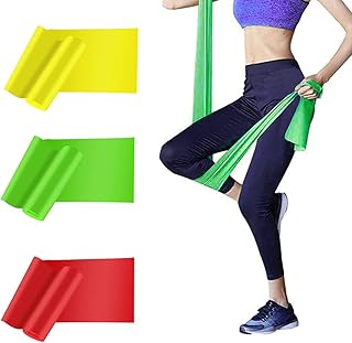 HAIBEI Resistance Bands Elastic Exercise Bands 3 Pack Physical Therapy Tension Band Recovery Band Workout Strength Training Bands for Women, Yoga, Arms,Upper Body and Shoulders