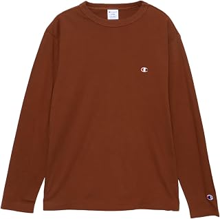 Champion C3-P401Z Men's Long Sleeve T-Shirt, Long Sleeves, Round Neck, 100% Cotton, One-Point Logo Embroidery, Basic