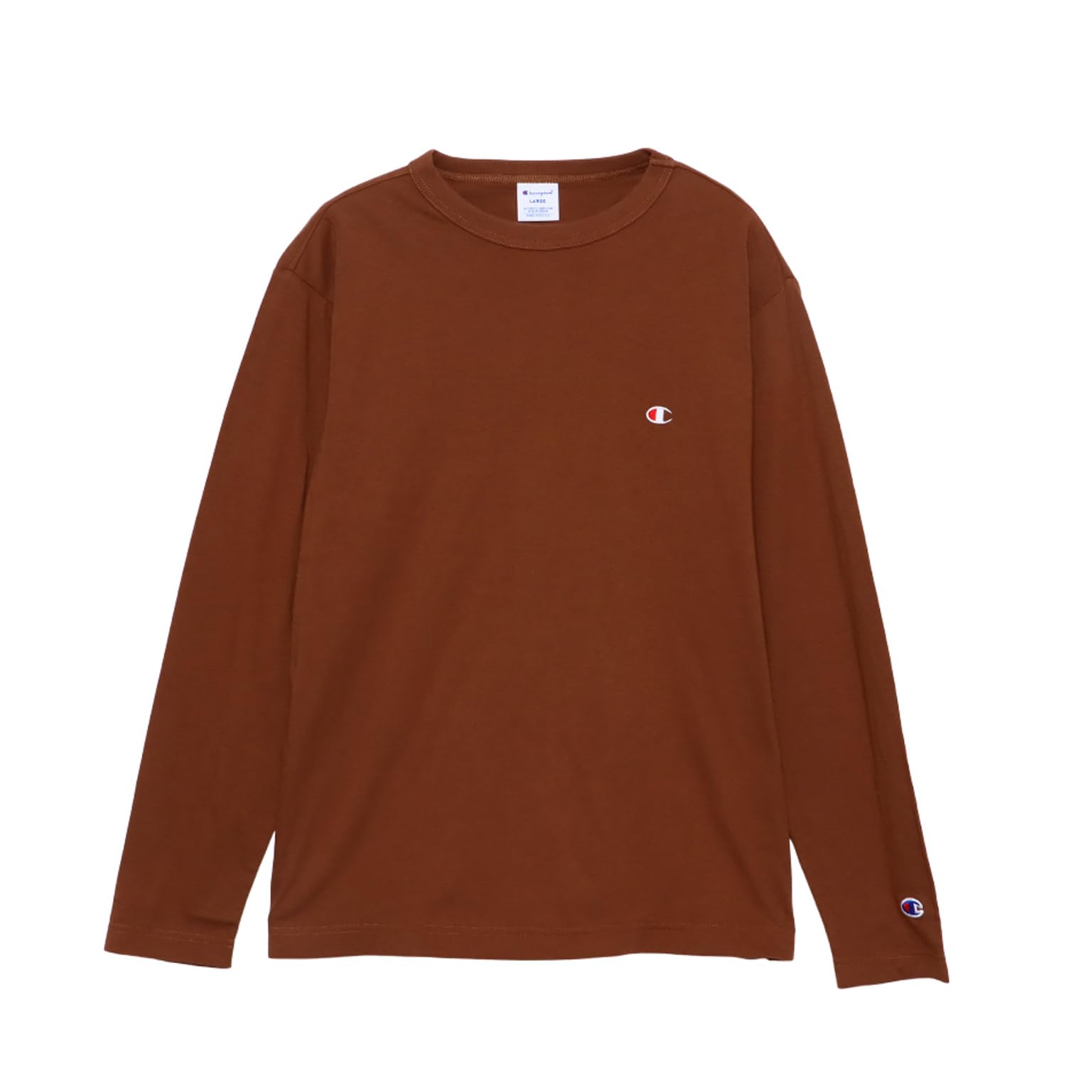 Champion C3-P401Z Men's Long Sleeve T-Shirt, Long Sleeves, Round Neck, 100% Cott