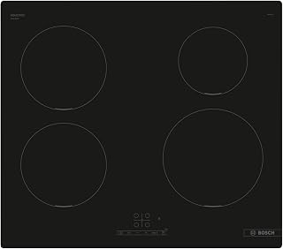Bosch PUE611BB5J Serie 4 Induction hob 60 cm 4 standard zones | Induction hob with touch controls, fast heating, automatic cooking area selection, made in Europe