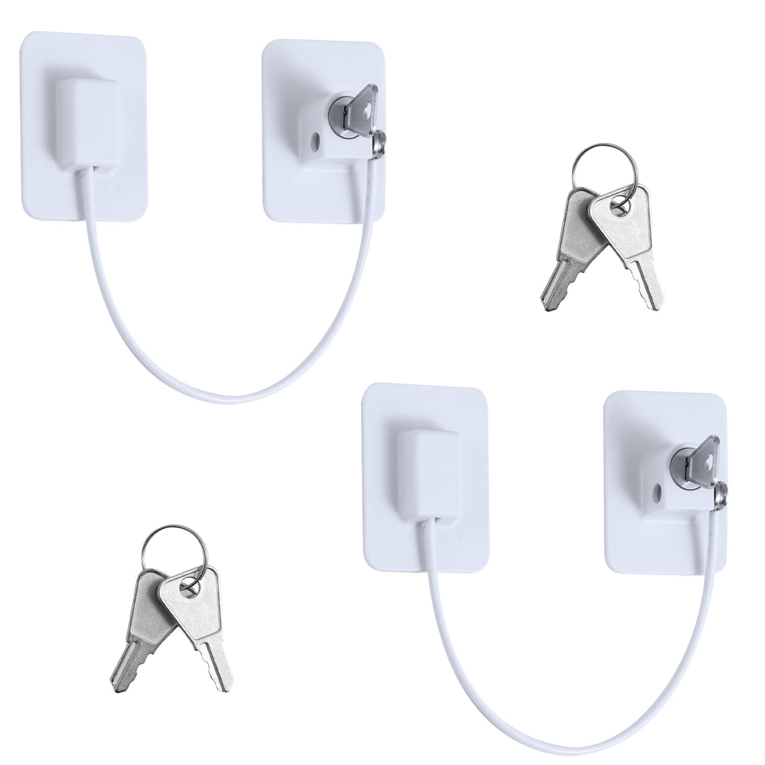 2 Pack Window Locks, Punch-Free Window Restrictor Window Locks | Child Safety fo