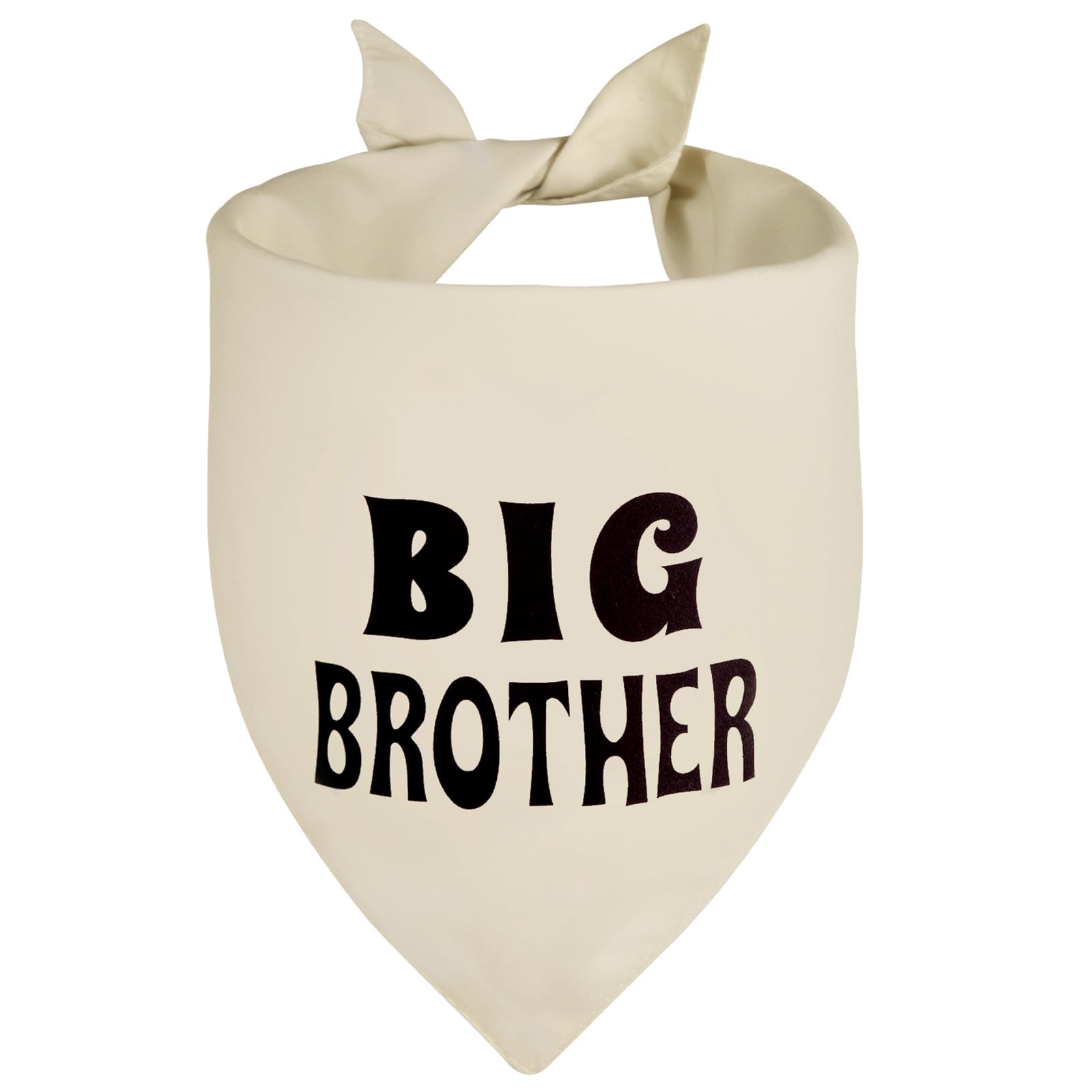 Big Brother Dog Bandana Beige XLarge 1PCS, Adjustable Triangle Scarf