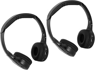 RASTKY Infrared Wireless Stereo Headphones Cordless Ergonomic Design Auto Power Mute Foldable Lightweight Clear Sound Quality for Car Headrest DVD 2 Channel