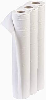 TPZ Couch Roll 20 inch x 40m, White 2 Ply Hygiene Paper, Tear-Off Pack of 3 | Tear-off perforation, absorbent tissue and wrap support fast couch changes for beauty beds, tattoo, massage and therapy rooms