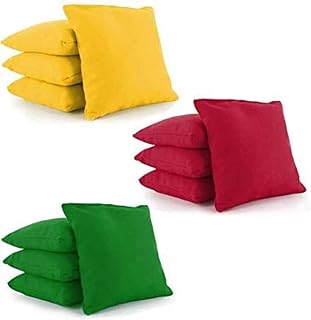 TINDTOP Mini Bean Bags for Tossing, 12 Pack Cornhole Outdoor Toss Gaming Colorful Canvas Bean Bags Carnival Games Kids Beanbags Throwing Games for Kids