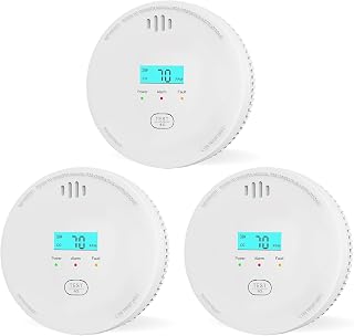 AOTSMKE Home Detector, Home Safety Siren Alarm 3 Pcs | 2-in-1, 10-Year Battery