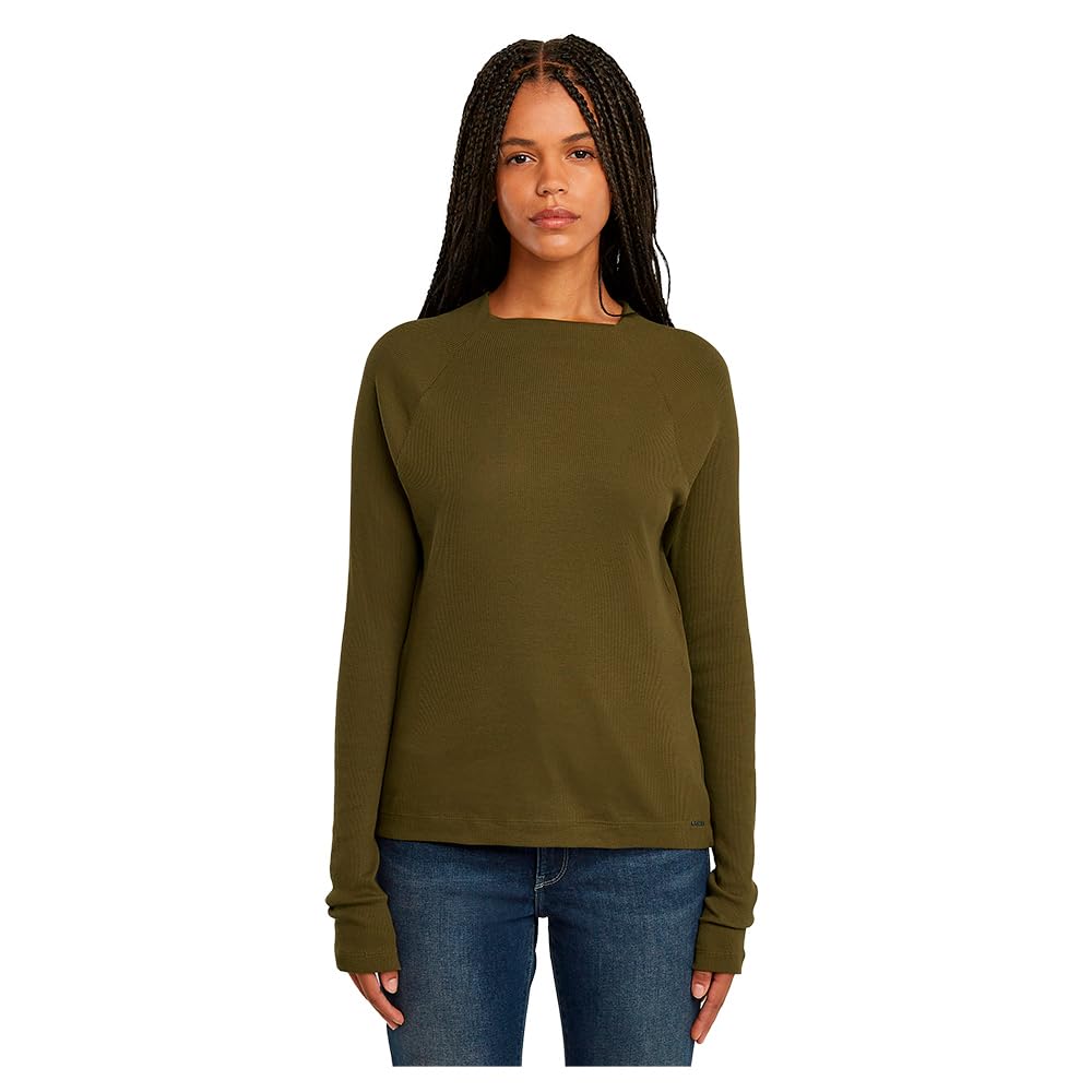 G-Star Damen Slim Rib Mock T Long Sleeve T-Shirt