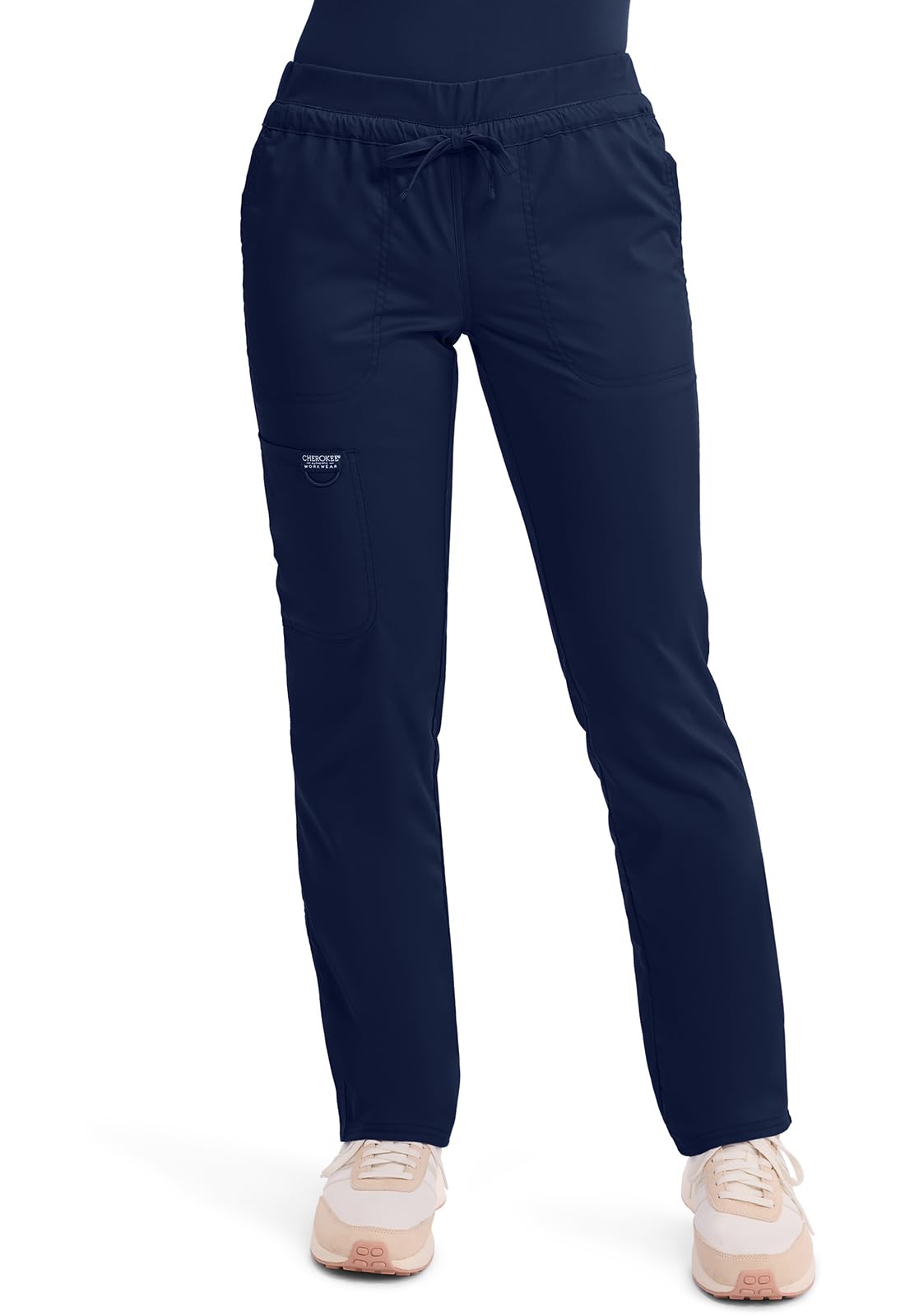 Cherokee WW Revolution Scrubs for Women Tapered Leg Drawstring Pant | 5 Cargo Po