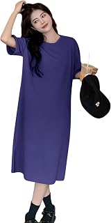 [MOWO] Women's Dress, Spring and Summer, Lightweight, Comfortable, Slim, Relaxed, Feminine Charm, Loose T-Shirt Dress, Casual, Slimming Dress, 8 Colors, Body Shape Coverage, Stylish, Simple