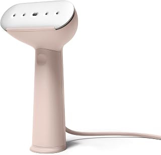 Steamery Cirrus 3 Iron Garment Steamer 1500W – Portable Steam Wrinkle Remover for Clothes, Shirts and Curtains with 25s Warm-Up and UK Plug - RoseP ink (Renewed)