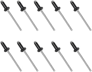 Maozaa 100 PCS 1/8" x 1/4" Aluminum Blind Rivets, 3.2 x 6mm Pop Rivets, Black