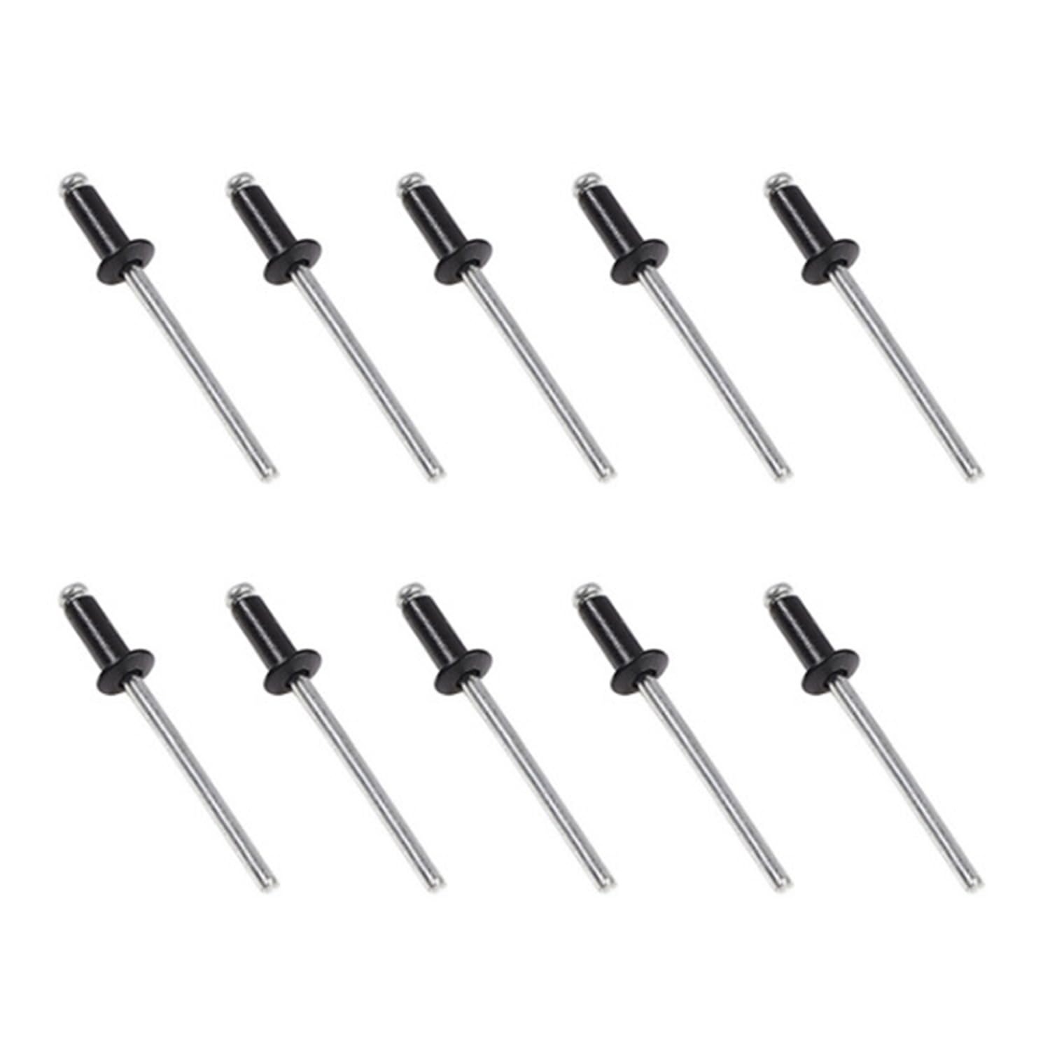 Maozaa 100 PCS 1/8" x 1/4" Aluminum Blind Rivets, 3.2 x 6mm Pop Rivets, Black