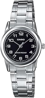 Casio LTP-V001D-1B Women's Easy Reader Stainless Steel Standard Black Dial Watch