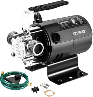 Water Transfer Pump: DEKOPRO Transfer Pump Electric Water Pump Utility Pump Rain Barrel Garden Hose Pump 115V, Black