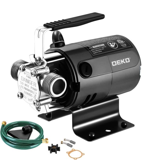 Water Transfer Pump: DEKOPRO Transfer Pump Electric Water Pump Utility Pump Rain