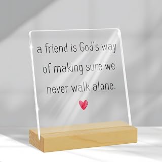 Friends Gifts for Women Men Gifts for Best Friend Friendship Gifts for Work Besties Colleague Brother Her Acrylic Sign Plaque Home Farm Office Birthday Decoration