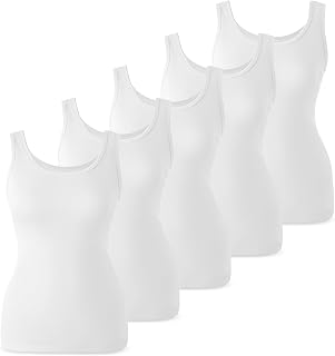 Rupa Jon Women's Camisole Tank Top, Soft Cotton Blend Cami