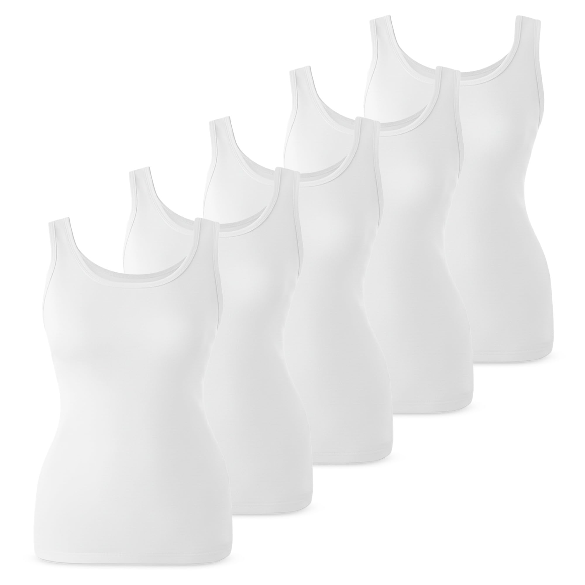 Rupa Jon Women's Camisole Tank Top, Soft Cotton Blend Cami