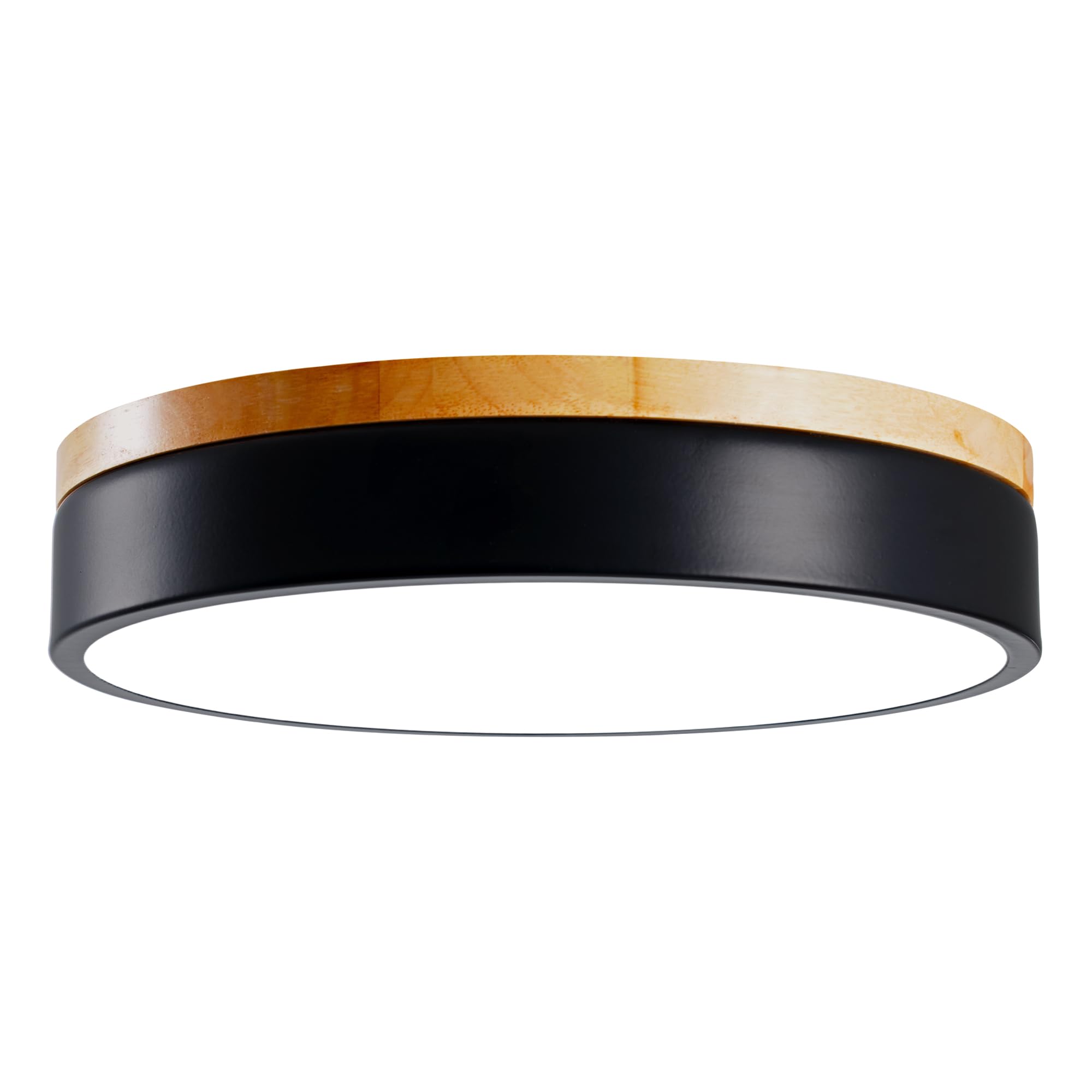 12Inch Dimmable Wood LED Ceiling Light, 3000-6000K Tunable,Flush Mount Close to 