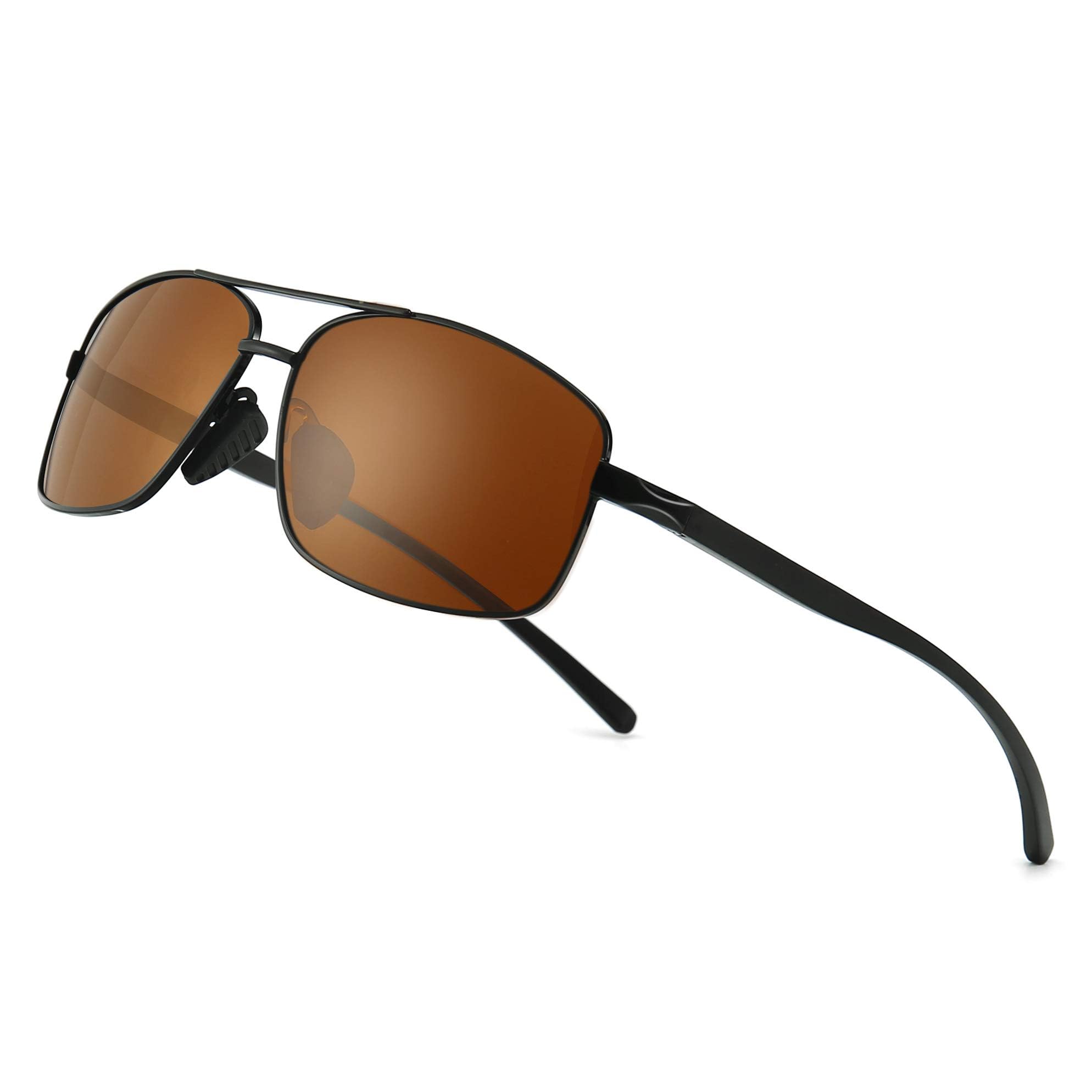 SUNGAIT Ultra Lightweight Rectangular Polarized Sunglasses Men UV400 Protection