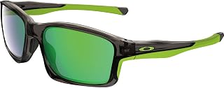 Oakley - Occhiali da sole Chainlink Rettangolari, Grey Smoke/Jade Iridium (S3)