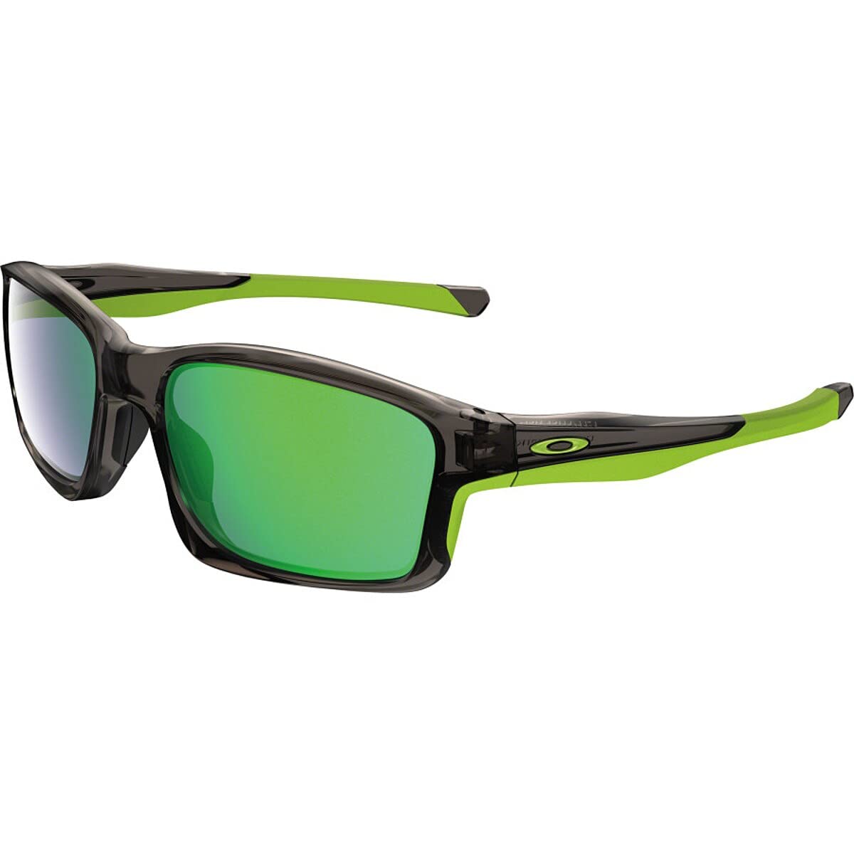 Oakley - Occhiali da sole Chainlink Rettangolari, Grey Smoke/Jade Iridium (S3)