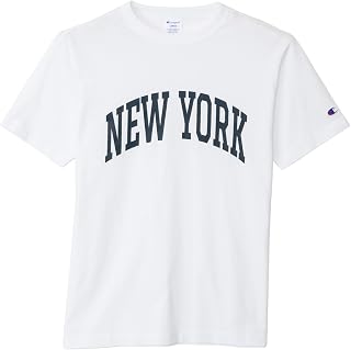 Champion Short Sleeve Top, Round Neck, 100% Cotton, Embroidered Logo, Short Sleeve T-Shirt