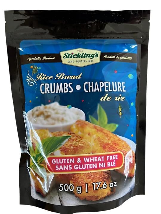 2-Pack Stickling's Rice Bread Crumbs, Gluten Free (1KG)