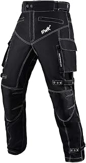 HWK Dual motorcycle sports pants for men with water-resistant Cordura textile fabric and impact protection armor
