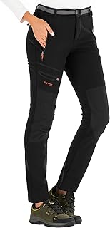 Damen Wanderhose Skihose Wasserdicht Gefüttert Softshellhose